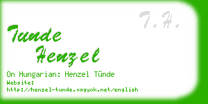 tunde henzel business card